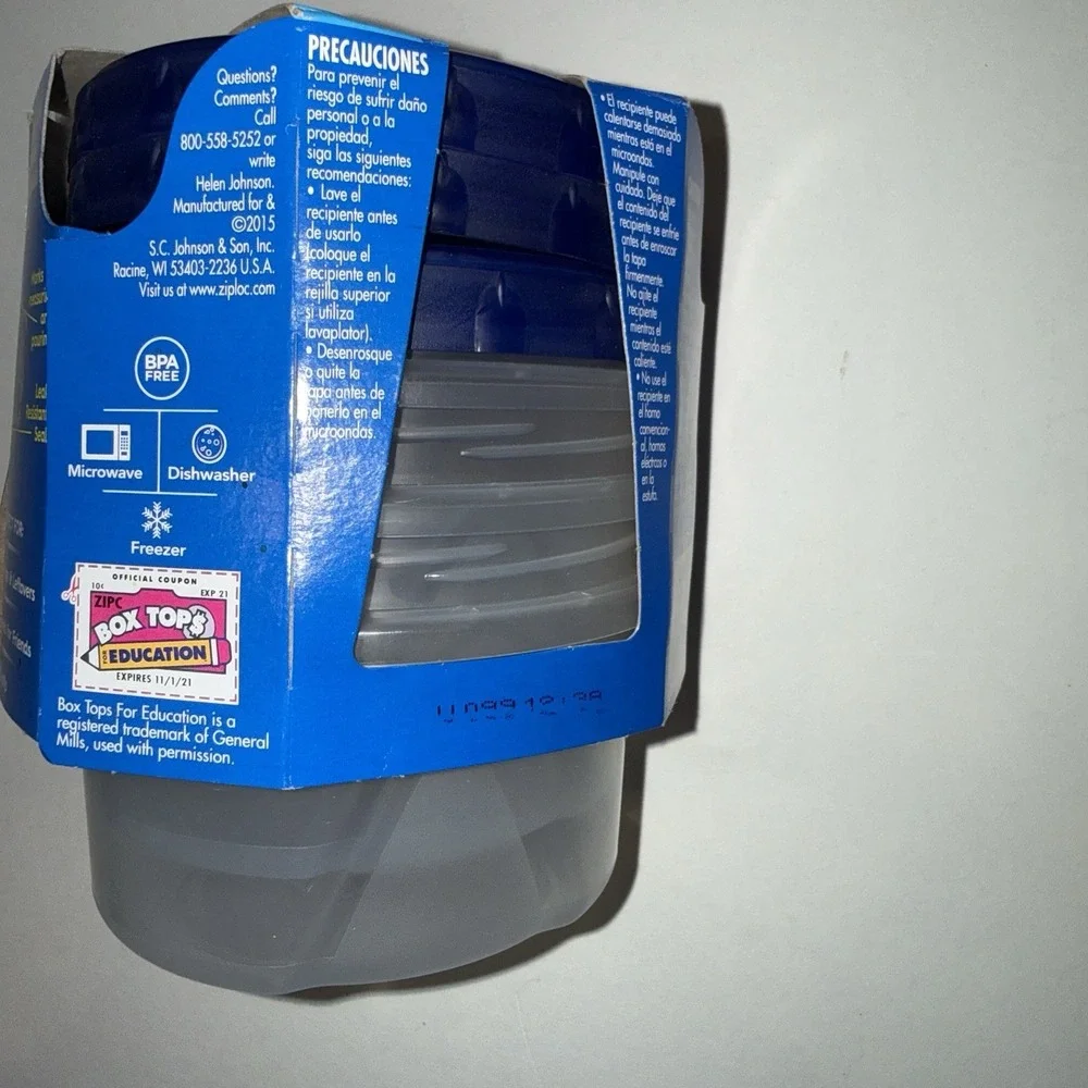 New Ziploc Twist N Lock Small Round Containers Lids 3 Pack 16 Oz 2 Cup Pint